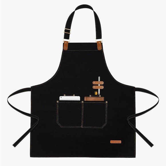 APRON PANDA Heavy-duty Lightweight Spun Poli-Apron Pockets Accents#0901259 - Picture 8 of 13